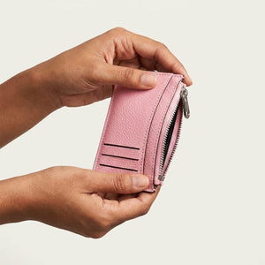 Slim Card Holder Wallet with Zipper Coin Pocket – Compact RFID Style Card Wallet for Women image 1