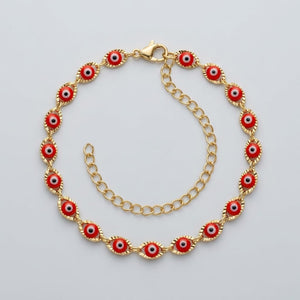Gold Plated Evil Eye Beaded Bracelet – Protection Charm image 9