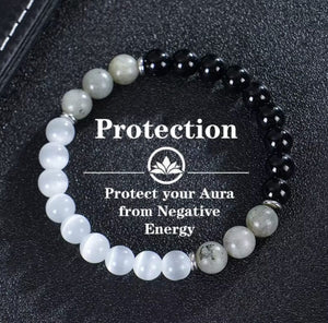 Natural Stone Beaded Bracelet Unisex Stylish Gemstone Jewelry image 1