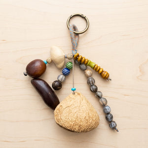 Bodhi Seed Tassel Keychain – Spiritual Wooden Bag Charm image 6
