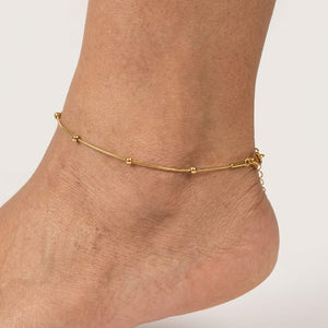 Waterproof 18K Gold Snake Chain Anklet – Trendy for Women image 1