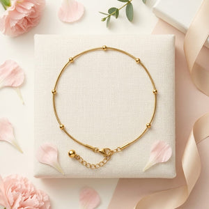 Waterproof 18K Gold Snake Chain Anklet – Trendy for Women image 2