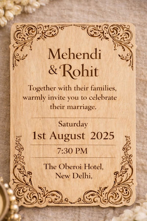 Personalized Wooden Wedding Invitation Card (Pre-Paid Order Only) image 4
