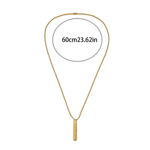 Cylindrical Ayatul Kursi Stainless Steel Pendant Necklace image 4
