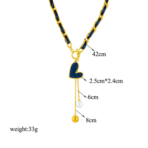 Non-Tarnish 316L Stainless Steel 18K Gold Plated Irregular Heart Pendant Necklace image 4