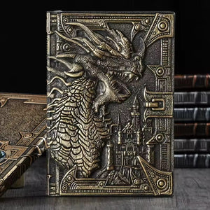 Vintage Style Dragon Print Hardcover Journal Notebook (80 GSM, 100 Sheets) image 1