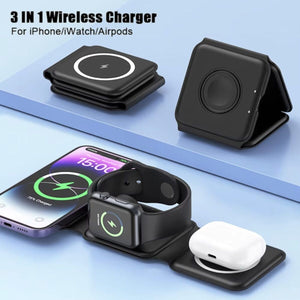 3-in-1 Magnetic Wireless Charger | 20W Fast Charging Foldable Station for iPhone, Watch & Earbuds image 4