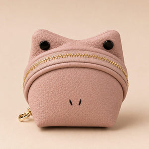 Cute Frog Coin Purse Keychain for Women & Kids | Mini Zip Wallet image 4