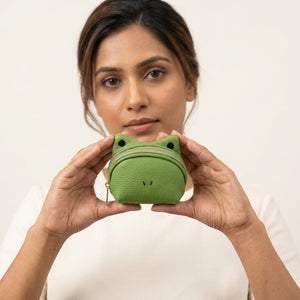 Cute Frog Coin Purse Keychain for Women & Kids | Mini Zip Wallet image 9