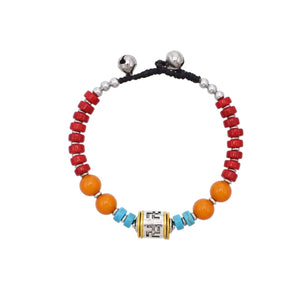 Bohemian Multicolor Beaded Bracelet Bell Charm Jewelry image 4