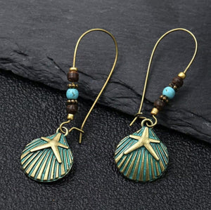 Baroque Boho Retro Antique Bronze Plated Monstera Leaf Waterdrop Earrings image 7