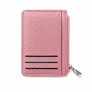 Slim Card Holder Wallet with Zipper Coin Pocket – Compact RFID Style Card Wallet for Women image 6