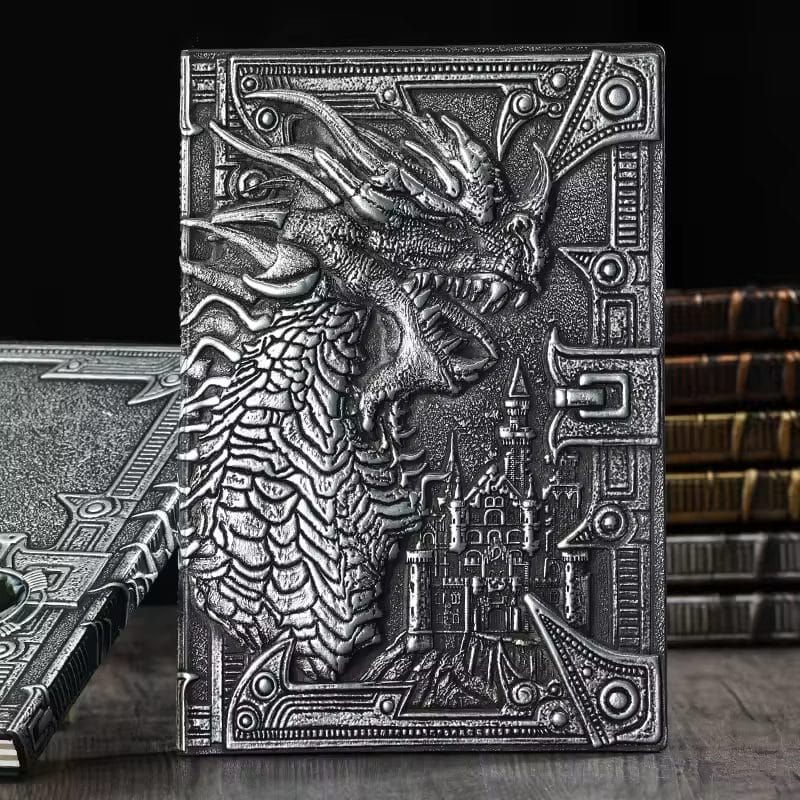 Vintage Style Dragon Print Hardcover Journal Notebook (80 GSM, 100 Sheets) image 7