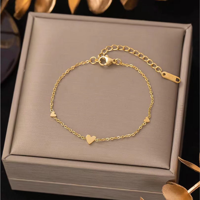 18K Gold Plated Adjustable Charm Bracelet for Women - Design 2 image