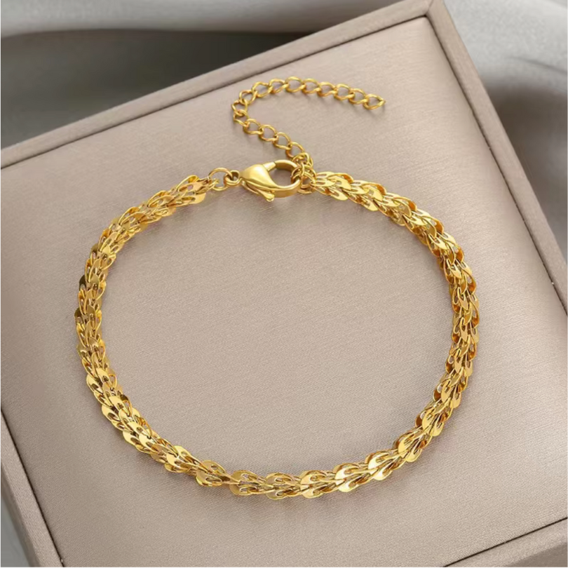 18K Gold Plated Adjustable Charm Bracelet for Women - Design 5 image