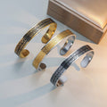 Ayatul Kursi Open Cuff Bracelet for Men &amp; Women – Stainless Steel Islamic Bangle image 0