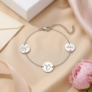 Arabic Symbol Charm Bracelet – 18K Gold Plated Chain for Women image 0