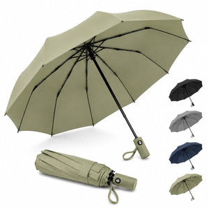 Premium 10-Rib Windproof Automatic Folding Umbrella with UV Protection, Water-Repellent Canopy &amp; One-Touch Open image 0