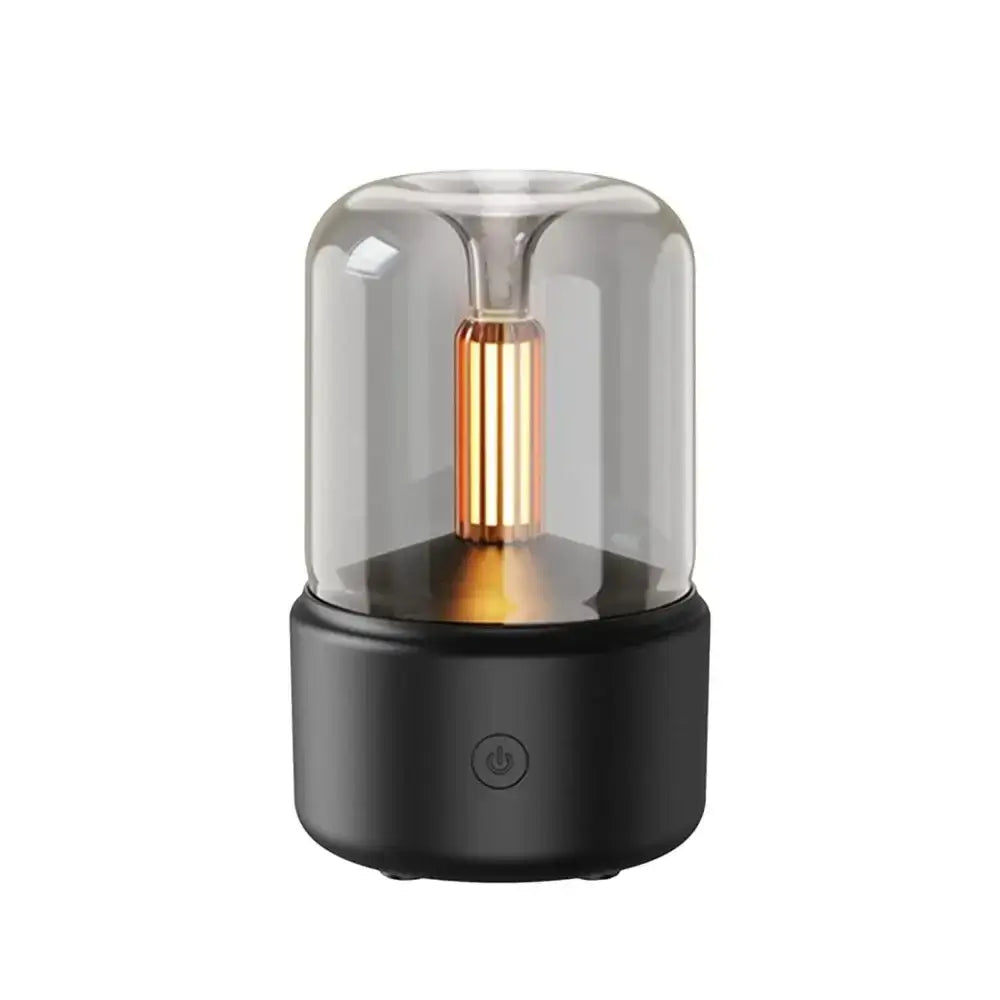 Flame Aroma Diffuser with Candlelight Glow &amp; Timer | 50ml Essential Oil Free image 0