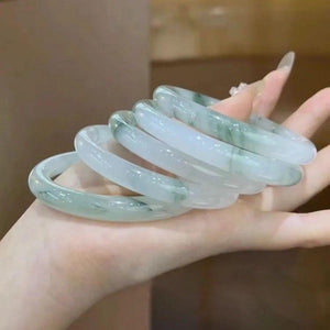 Jade Inspired Glass Bangle Set (2) – Lucky &amp; Spiritual Jewelry image 4