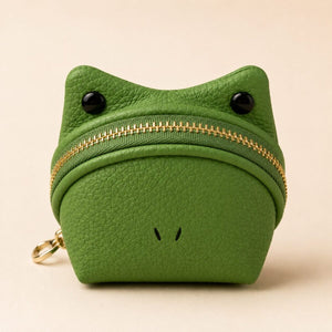 Cute Frog Coin Purse Keychain for Women &amp; Kids | Mini Zip Wallet image 1
