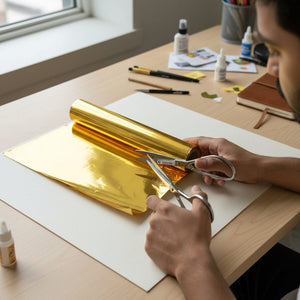 Heat Transfer Foil Roll 0.64m x 10m for Craft &amp; Decorative Projects - Gold image