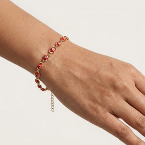 Gold Plated Evil Eye Beaded Bracelet – Protection Charm image 10