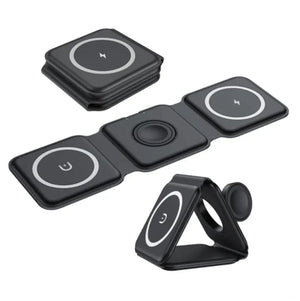 3-in-1 Magnetic Wireless Charger | 20W Fast Charging Foldable Station for iPhone, Watch &amp; Earbuds image 0