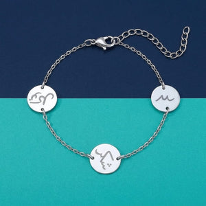 Arabic Symbol Charm Bracelet – 18K Gold Plated Chain for Women image 3