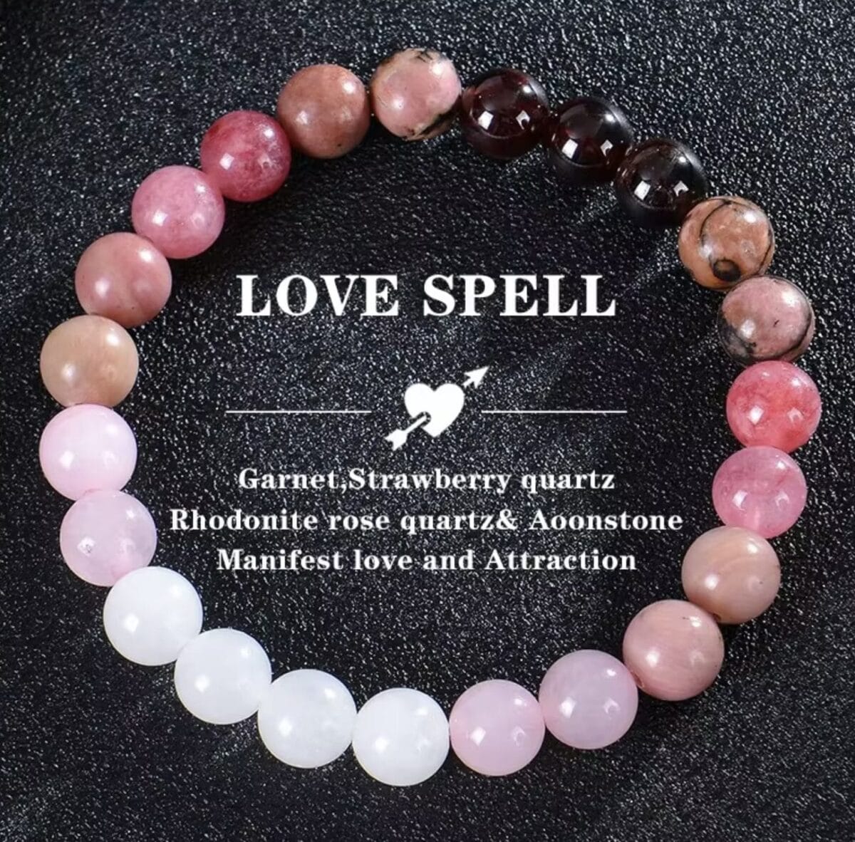 Natural Stone Beaded Bracelet Unisex Stylish Gemstone Jewelry image 3