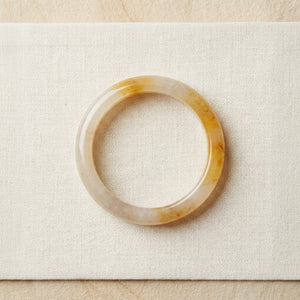Premium Coffee Smoke Jade Bangle Bracelet for Women – Elegant Natural Stone Style Wrist Cuff image 1