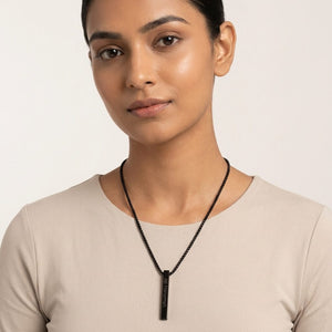 Personalized 4-Side Name Engraved Bar Pendant Necklace – Custom Jewelry (Prepaid Order Only) image 0
