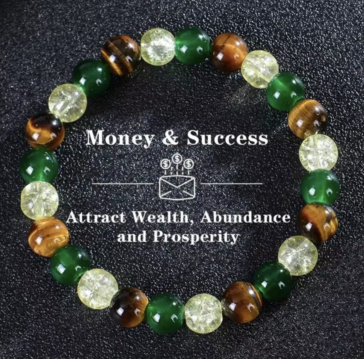 Natural Stone Beaded Bracelet Unisex Stylish Gemstone Jewelry image 0