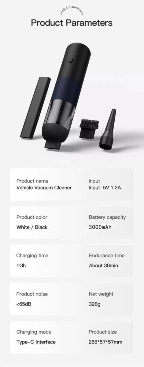 Portable 4000Pa Car Vacuum Cleaner with HEPA Filter image 8