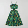 Leaf Print Vacation Skirt Set – Cami Top &amp; Split Skirt image 0