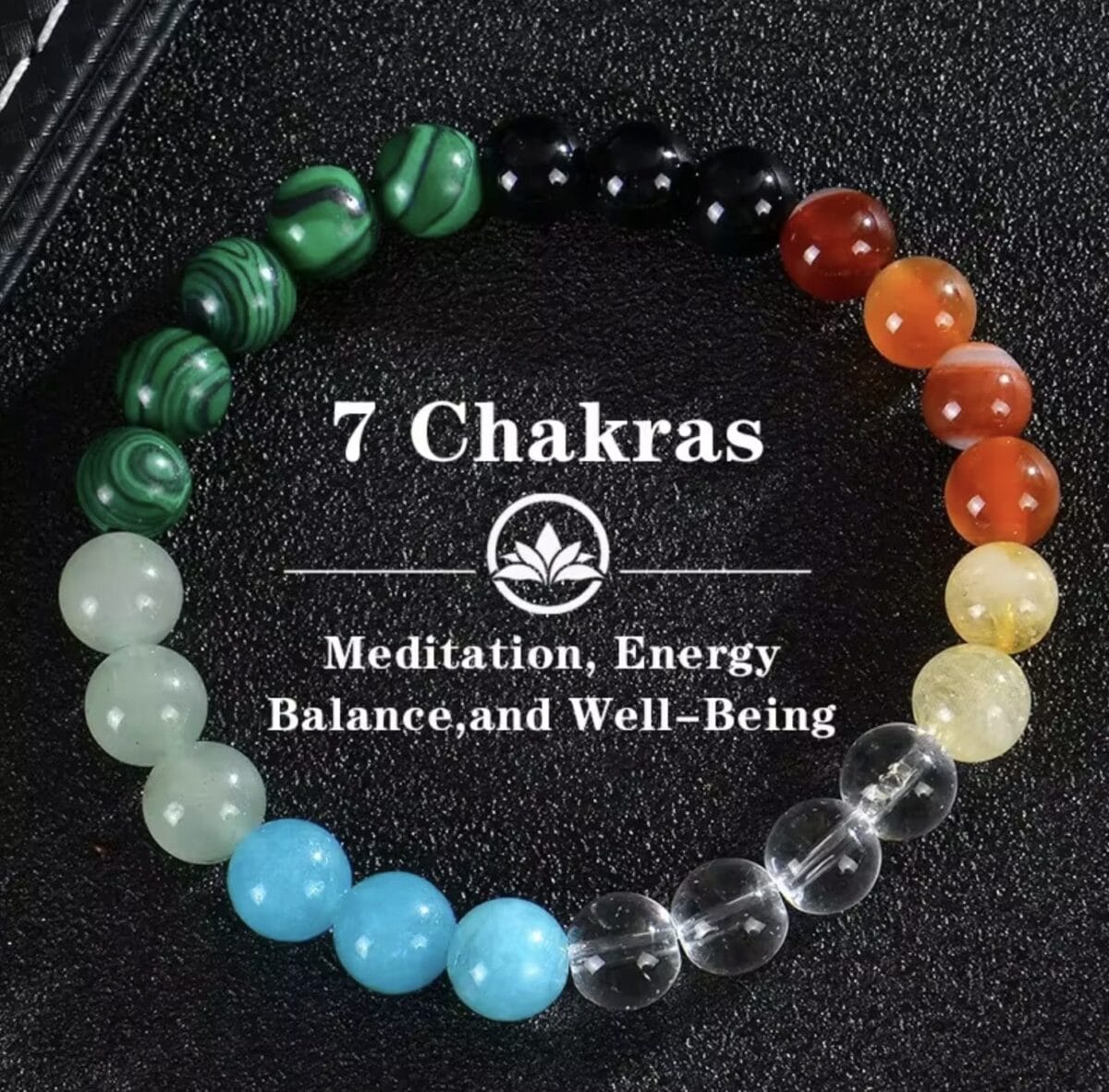 Natural Stone Beaded Bracelet Unisex Stylish Gemstone Jewelry image 2