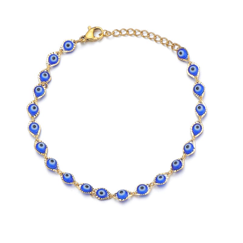 Gold Plated Evil Eye Beaded Bracelet – Protection Charm image 7