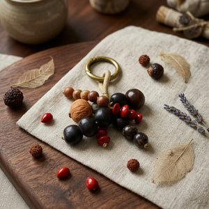 Bodhi Seed Tassel Keychain – Spiritual Wooden Bag Charm image 3