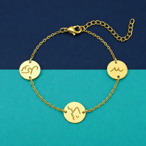Arabic Symbol Charm Bracelet – 18K Gold Plated Chain for Women image 4