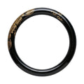 Premium Black Jade Engraved Bangle Bracelet for Women – Elegant Floral Glossy Luxury Kada image 0