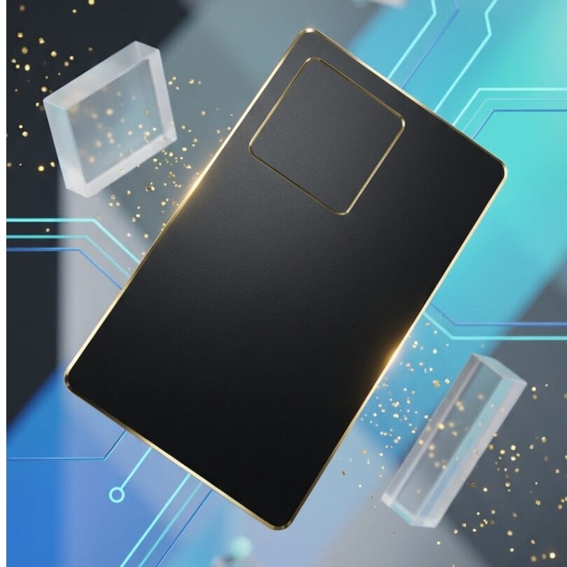 Premium Metal NFC Enabled Blank Business Card – Laser Engraving Ready (NFC &amp; Non-NFC Variants) - NFC image